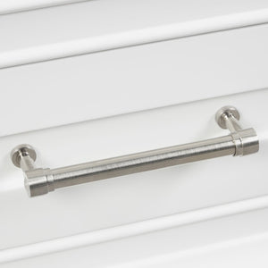 Blossom Copenhagen Brusheded Nickel Handles and Knobs for 60" Vanity Base