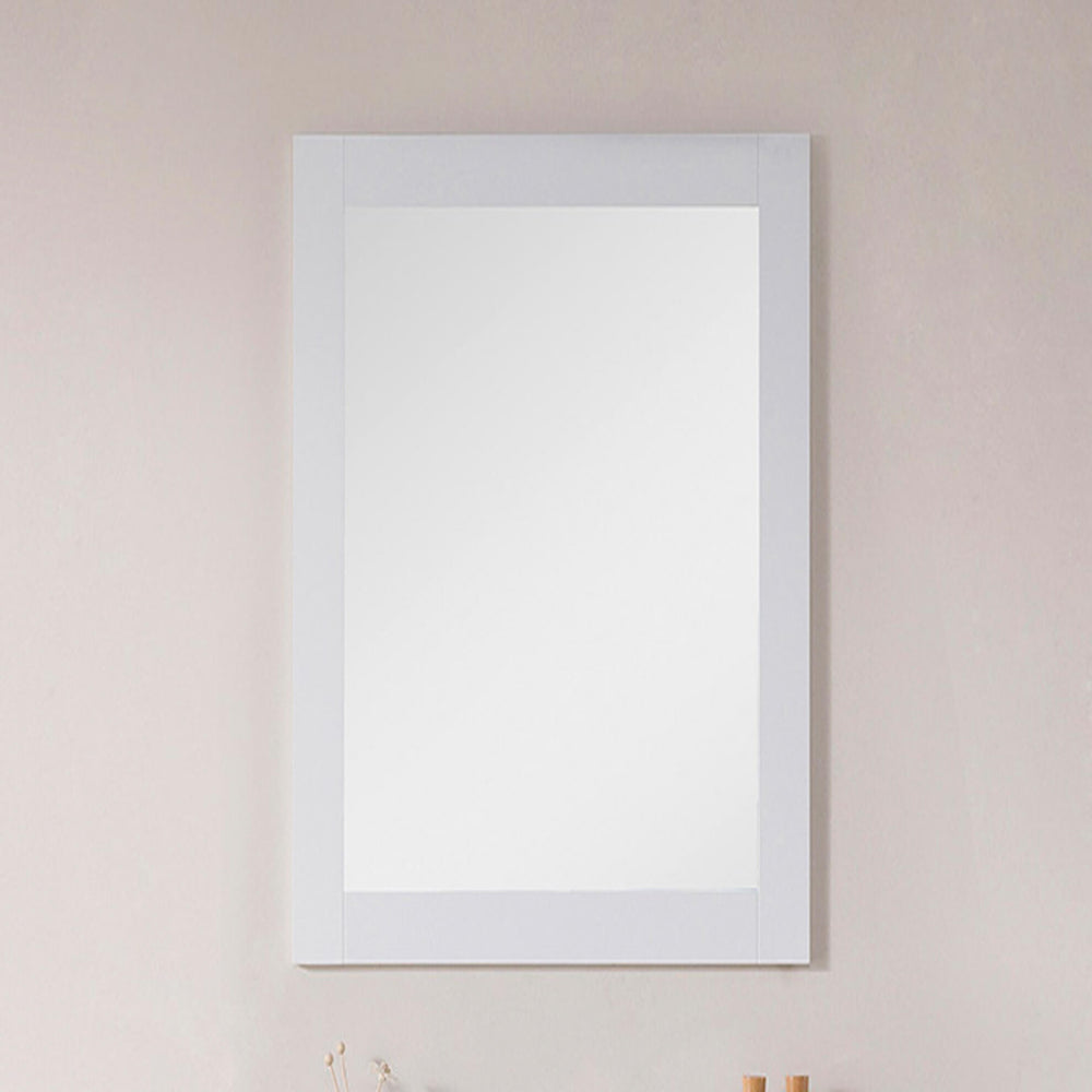 Blossom Dubai 24" Matte White Wall-Mounted Rectangle Mirror