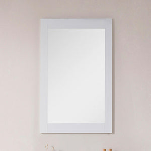 Blossom Dubai 24" Matte White Wall-Mounted Rectangle Mirror