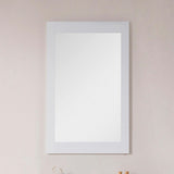 Blossom Dubai 30" Matte White Wall-Mounted Rectangle Mirror