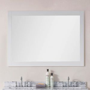 Blossom Dubai 48" Matte White Wall-Mounted Rectangle Mirror