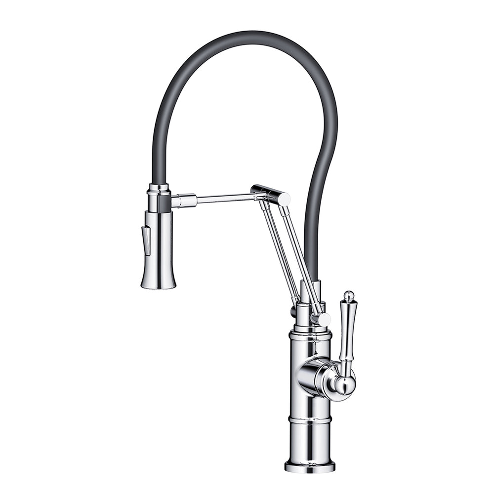 Blossom F01 209 6" x 20" Chrome Single Lever Handle Pull Out Kitchen Faucet