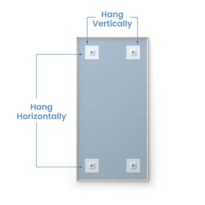 Blossom FM1 18"x36" Brush Gold Sleek Durable Metal Framed Mirror