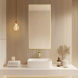 Blossom FM1 18"x36" Brush Gold Sleek Durable Metal Framed Mirror
