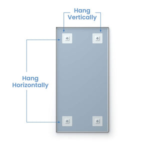 Blossom FM1 18"x36" Matte Black Rectangular Sleek Durable Metal Framed Mirror