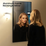 Blossom FM1 18"x36" Matte Black Rectangular Sleek Durable Metal Framed Mirror