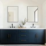 Blossom FM1 24"x36" Matte Black Rectangular Sleek Durable Metal Framed Mirror
