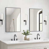Blossom FM1 24"x36" Matte Black Rectangular Sleek Durable Metal Framed Mirror