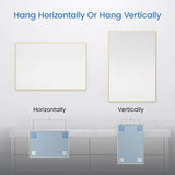 Blossom FM1 30"x36" Brush Gold Rectangular Sleek Durable Metal Framed Mirror