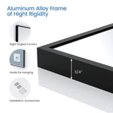 Blossom FM1 30"x36" Matte Black Rectangular Sleek Durable Metal Framed Mirror