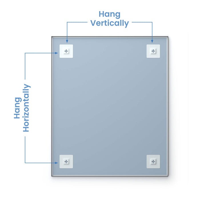 Blossom FM1 30"x36" Matte Black Rectangular Sleek Durable Metal Framed Mirror