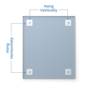 Blossom FM1 30"x36" Matte Black Rectangular Sleek Durable Metal Framed Mirror