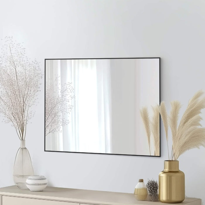 Blossom FM1 30"x36" Matte Black Rectangular Sleek Durable Metal Framed Mirror