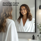 Blossom FM1 30"x36" Matte Black Rectangular Sleek Durable Metal Framed Mirror