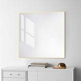 Blossom FM1 36"x36" Brush Gold Rectangular Sleek Durable Metal Framed Mirror