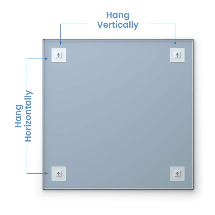 Blossom FM1 36"x36" Matte Black Rectangular Sleek Durable Metal Framed Mirror