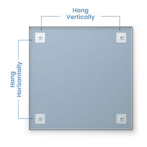 Blossom FM1 36"x36" Matte Black Rectangular Sleek Durable Metal Framed Mirror