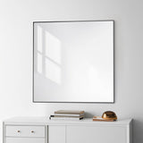 Blossom FM1 36"x36" Matte Black Rectangular Sleek Durable Metal Framed Mirror