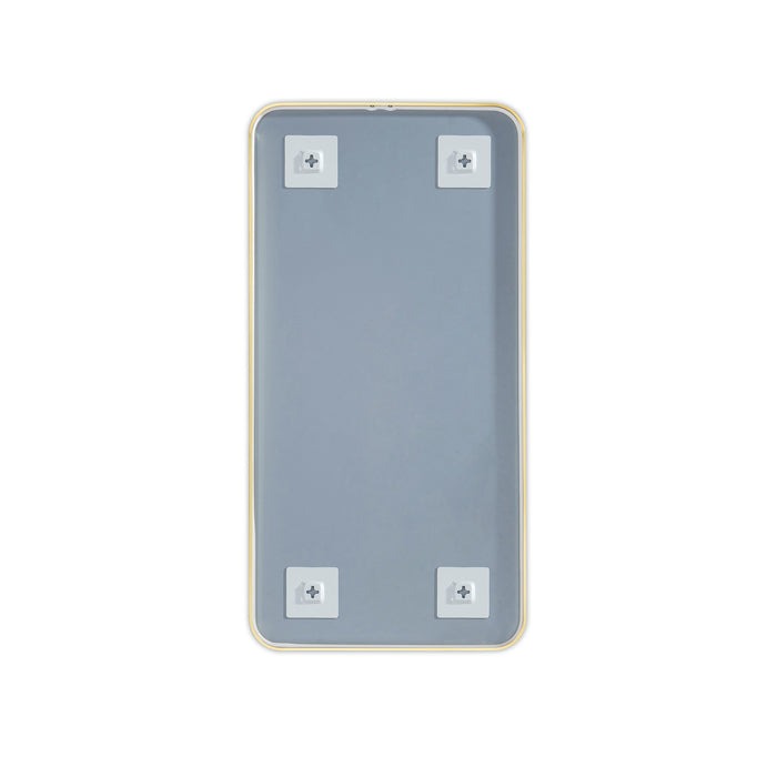 Blossom FM2 18"x36" Brush Gold Square Sleek Durable Metal Framed Mirror