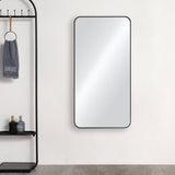 Blossom FM2 18"x36" Matte Black Square Sleek Durable Metal Framed Mirror