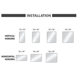 Blossom FM2 24"x36" Matte Black Square Sleek Durable Metal Framed Mirror