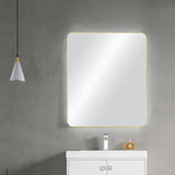 Blossom FM2 30x36" Brush Gold Square Sleek Durable Metal Framed Mirror