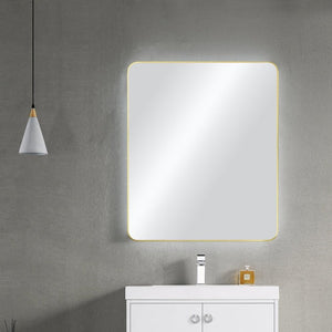 Blossom FM2 30x36" Brush Gold Square Sleek Durable Metal Framed Mirror