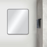 Blossom FM2 30"x36" Matte Black Square Sleek Durable Metal Framed Mirror