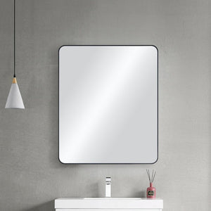 Blossom FM2 30"x36" Matte Black Square Sleek Durable Metal Framed Mirror