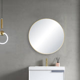 Blossom FM3 32" Brush Gold Round Sleek Durable Metal Framed Mirror