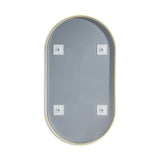 Blossom FM4 20" x 36" Brush Gold Oval Sleek Durable Metal Framed Mirror