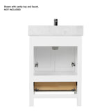 Blossom Geneva 24" 2-Door 1-Drawer Matte White Freestanding Solid Wood Single Vanity Base
