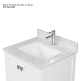 Blossom Geneva 24" 2-Door 1-Drawer Matte White Freestanding Solid Wood Single Vanity Base