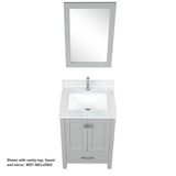 Blossom Geneva 24" 2-Door 1-Drawer Metal Gray Freestanding Solid Wood Single Vanity Base
