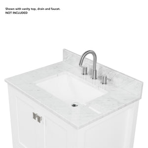 Blossom Geneva 30" 2-Door 1-Drawer Matte White Freestanding Solid Wood Single Vanity Base