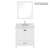 Blossom Geneva 30" 2-Door 1-Drawer Matte White Freestanding Solid Wood Single Vanity Base