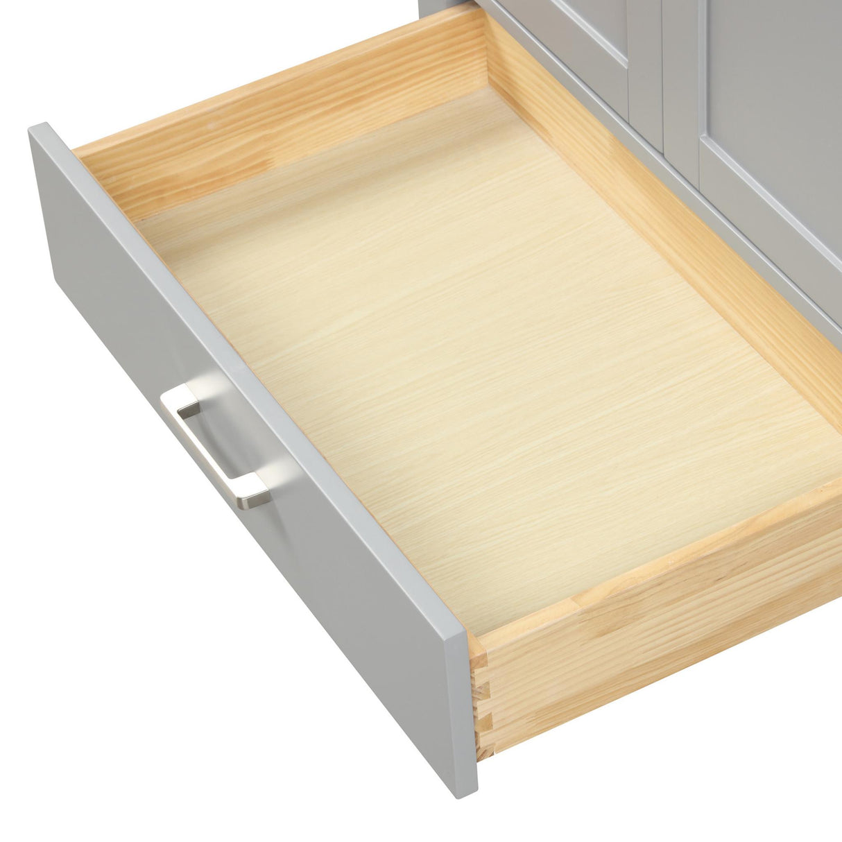 Blossom Geneva 30" 2-Door 1-Drawer Metal Gray Freestanding Solid Wood Single Vanity Base