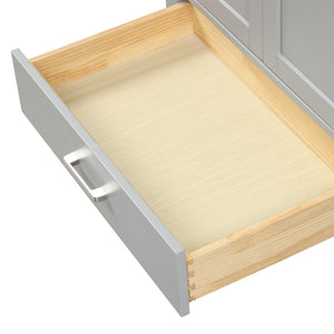 Blossom Geneva 30" 2-Door 1-Drawer Metal Gray Freestanding Solid Wood Single Vanity Base