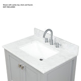 Blossom Geneva 30" 2-Door 1-Drawer Metal Gray Freestanding Solid Wood Single Vanity Base