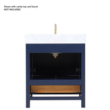 Blossom Geneva 30" 2-Door 1-Drawer Navy Blue Freestanding Solid Wood Single Vanity Base