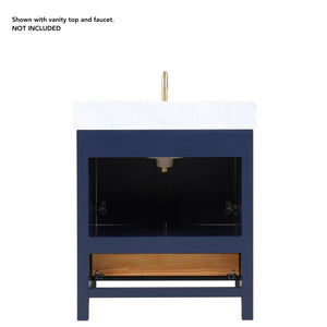 Blossom Geneva 30" 2-Door 1-Drawer Navy Blue Freestanding Solid Wood Single Vanity Base
