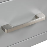 Blossom Geneva 36" 2-Door 5-Drawer Metal Gray Freestanding Solid Wood Single Vanity Base