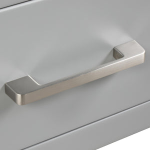 Blossom Geneva 36" 2-Door 5-Drawer Metal Gray Freestanding Solid Wood Single Vanity Base