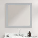 Blossom Geneva 36" x 32" Metal Gray Wall-Mounted Rectangle Framed Mirror