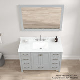Blossom Geneva 48" 2-Door 9-Drawer Metal Gray Freestanding Solid Wood Double Vanity Base