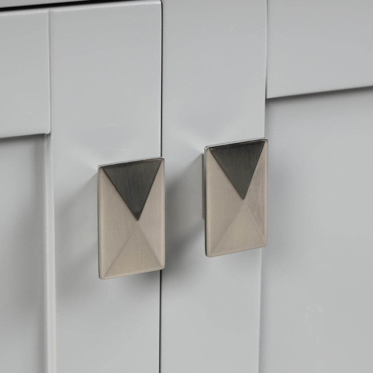 Blossom Geneva 48" 2-Door 9-Drawer Metal Gray Freestanding Solid Wood Double Vanity Base