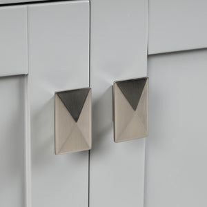 Blossom Geneva 48" 2-Door 9-Drawer Metal Gray Freestanding Solid Wood Double Vanity Base