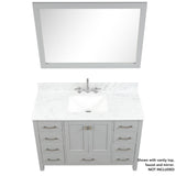 Blossom Geneva 48" 2-Door 9-Drawer Metal Gray Freestanding Solid Wood Double Vanity Base