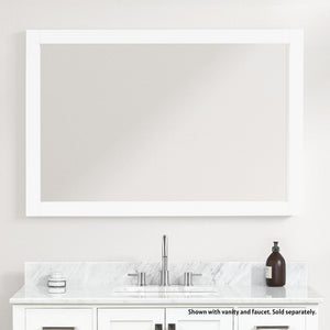 Blossom Geneva 48" x 32" Matte White Wall-Mounted Rectangle Framed Mirror