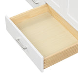 Blossom Geneva 60" 4-Door 6-Drawer Matte White Freestanding Solid Wood Double Vanity Base